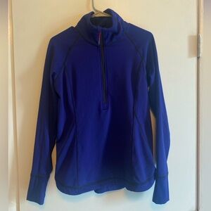 eddie bauer medium purple quarter zip